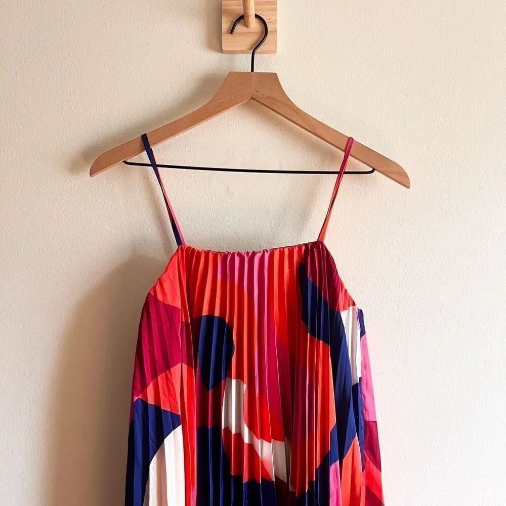 New Hutch Tiered High-Low Pleated Dress Size XS - Picture 7 of 11